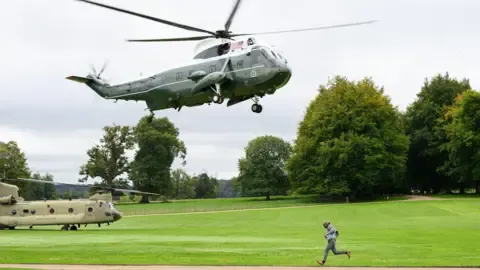 The US President Diverted and Forced to Change Helicopters En Route to Stansted Airport